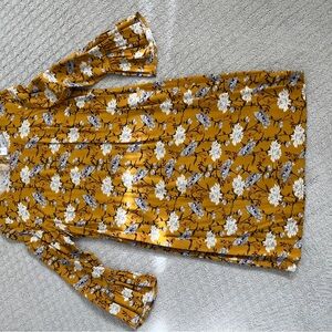 Old Navy mustard yellow floral shift dress